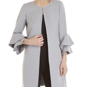 NWT Tahari beautiful light gray blazer with frill